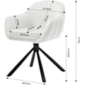 Miniatyrbild 3 av 9: Rootz Swivel Dining Chair Set - Sammetsstol - Rullfri design - Mjuk skumstoppning - Rejäla metallben - Ergonomisk - 57x79x62cm