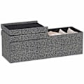 Pikkukuva 1 / 11: Rootz FootStool Storage Ottomaanien - taitettavan penkki - istuinrinta - pehmeä pehmuste - 110 cm x 38cm x 38cm - kaksois 61L: n osasto - harmaa