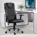 Miniatyrbillede 2 af 6: Rootz Kontorstol - Drejestol - Executive Chair - Skrivebordsstol - Højdejusterbar - Sort - L66 x B73 x H(108-118) cm