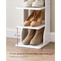Miniatyrbillede 3 af 7: Rootz spånplade skostativ Organizer - Hvid - Opbevaringsstander - Pladsbesparende - 30 cm x 26,4 cm x 110,4 cm