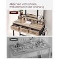 Miniatyrbild 7 av 8: Rootz Sminkbord - Sminkbord - Spånskivakonstruktion - Ek brun-svart finish - Modern Glam Style - 40cm x 90cm x 141cm