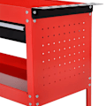 Miniatyrbillede 5 af 7: Rootz Værktøjskasse - Værktøjsvogn - Værktøjskasse - 3 niveauer - 4 hjul - Rød - 82 cm x 35 cm x 76 cm