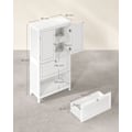 Miniatyrbillede 6 af 6: Rootz Classic White Badeværelsesskab - Opbevaringsenhed - Organizer - MDF-materiale - Rummeligt design - Nem montering - 30cm x 60cm x 110cm