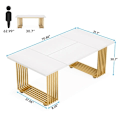 Miniatyrbillede 7 af 7: Rootz Elegant Kontorbord - Executive Bord - Studiebord - Rummeligt og robust - 180 cm Bredde x 79 cm Dybde x 78 cm Højde