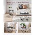 Miniatyrbild 2 av 7: Rootz 2-delade sidobord - Svarta gavelbord - Bord av spånskiva i stål - Lätt hållbar design - Enkel montering - 50 cm x 40 cm x 40 cm & 40 cm x 36 cm