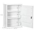 Miniatyrbillede 3 af 6: Rootz Medicinskab - 3 rum - Låsbart - Med receptrum - Robust stålhus - Hvid - 40 x 15 x 53,5 cm