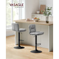 Miniatyrbillede 2 af 10: Rootz Grey 2-delt sæt barstole - Bordskamler - Køkkenø-sæder - PU-materiale - Metalramme - Skumpolstring - Justerbar højde - Kompakt design - Ergonomi