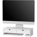 Miniatyrbillede 1 af 7: Rootz Monitor Stand Computer Screen- Monitor Stand Monitor- Riser Desk Organizer med 2 skuffer