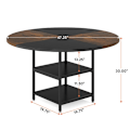 Miniatyrbillede 1 af 2: Rootz 4-personers rundt spisebord - Køkkenbord - Spisestuebord - Indbygget opbevaring - 120 cm D x 120 cm B x 76,2 cm H