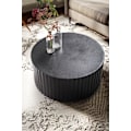 Miniatyrbillede 5 af 7: Rootz Modern Design Sofabord - Rundt bord - Elegant Lamellook - Håndlavet - Anti-Slip Nubs - Pulverlakeret jern - 67cm x 67cm x 31cm