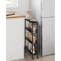 Miniatyrbillede 2 af 6: ROOTZ 4 NIVEAU TROTING TROLLEY - ROLLING CART - Opbevaringsarrangør - Wooden Chipboard - 13 x 45,4 x 77 cm