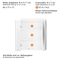 Pikkukuva 5 / 11: Rootz Kylpyhuonekaappi - Peili valaistuksella - Kiiltävä - 60 x 77 x 17cm White