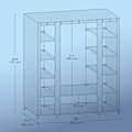 Miniatyrbillede 5 af 5: Rootz Fabric Garderobe - Stofskabet - Fleece Coated Storage - Rumbesparende løsning - 45x150x175cm - Blå