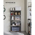 Miniatyrbillede 2 af 7: Rootz Grey Opbevaringsstativ - Reol - Metalstativ - Galvaniseret stål - MDF - Heavy Duty - 30 cm x 75 cm x 150 cm - 9,3 kg - 130 kg Hyldekapacitet - 6