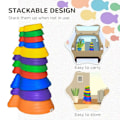 Miniatyrbild 5 av 10: Rootz Balance Stones - Stepping Stones - 11 delar - Stapelbar - Halkfri - Robust - För in- och utsida - Lastbar upp till 100 kg - Flerfärgad - 42L x 3