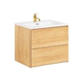 Miniatyrbillede 1 af 9: Rootz Badeværelsesvaskenhed - Vanity Cabinet - Badeværelsesopbevaring - Vægmonteret - Antirot -design - 61x54x46cm