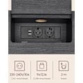 Miniatyrbillede 5 af 8: Rootz Modern Sidebord med Power Strip - Antracitgrå-blæk sort - Spånpladestål - 100 kg Kapacitet - 25 cm x 120 cm x 81,1 cm