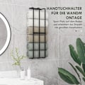 Miniatyrbillede 4 af 10: Rootz vægmonteret håndklædestang - Håndklædeholder - Håndklædeholder - Lodret design - Pladsbesparende - Holdbart metal - Sort finish - 21 cm x 12 cm