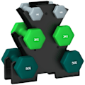 Miniatyrbild 10 av 11: Rootz Dumbell Set With Rack - Fitness Weights - Training Dantgs - Anti -Roll Design - 34W X 10D X 34H CM