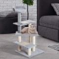 Miniatyrbild 4 av 11: Rootz Gallon Kanna Skrapstolpe Cat Tree - Biege, Grå - Spånskiva, Plysch, Sisal - 18,9 cm x 18,9 cm x 39,17 cm