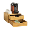 Miniatyrbild 1 av 9: Rootz kaffemaskinställ & kaffekapselkapsel tepåsar Boxhållare Organizer med 2 lådor