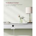 Miniatyrbillede 7 af 8: Rootz Snehvide spånpladestålsidebord - Endebord - Natbord - Power Strip - Letvægts - Robust - Nem montering - 25 cm x 120 cm x 81,1 cm