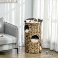 Miniatyrbild 2 av 10: Rootz Cat Scratching Barrel - Cat Tower - Feline Hideout - Viewing Platform - Water Hyacinth - 40cm x 73cm - Dark Brown