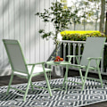 Miniatyrbillede 9 af 10: Rootz Round Garden Table - Terrace Table - Steel Exterior Table - Fjernelig bakke - Foldbart design - Ø46 x 50 cm