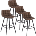 Miniatyrbillede 1 af 7: Rootz barstol - Designer barstol, bordskammel - kunstlæder, metalben - komfortable og ergonomiske, robuste og holdbare, alsidige og stilfulde - sædehø