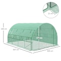 Miniatyrbild 3 av 5: Rootz Folie Växthus - Walk-in - Guy Ropes - Mesh Fönster - Metallram - Alvaniserat stål - PE Plast - Grön - 3,97L x 3W x 2H m