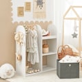 Miniatyrbillede 3 af 8: Rootz børnegarderobe - Organisering af børnetøj - Opbevaringsenhed - MDF og ikke-vævet stof - Børnevenlig Højde - 97 cm x 108 cm x 35 cm