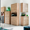 Miniatyrbillede 11 af 11: Rootz Badeværelsesskab - Højskab med åbent rum - Højglans - 73 x 190 x 31 cm White High gloss