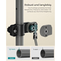 Miniatyrbild 4 av 6: Rootz Grey Clamp-markis med vev - Utomhustak - Solskydd - Pulverlackerat stål - Aluminiumlegering - Polyester med PA-beläggning - 250 cm x 120 cm x 22