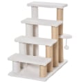 Miniatyrbild 1 av 6: Nancy's Abingdon Pet Staircase - Wit - Spaanplaat, Jute, Pluche - 23,62 cm x 15,74 cm x 25,19 cm