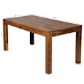 Miniatyrbillede 4 af 7: Rootz Sheesham massivt træ spisebord - køkkenbord - rektangulært spisebord - tidløst design, udtryksfuldt trækorn, sæder op til 8 - 160 cm x 80 cm x 7