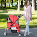 Miniatyrbillede 2 af 11: Rootz Hundevogn - Rød - Stof, Nylon', Jern - 29,53 cm x 17,72 cm x 38,19 cm