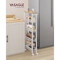 Miniatyrbild 2 av 7: Rootz Oak White Trolley - Rullvagn - Bärbar förvaring - Spånskiva och stål - 13 cm x 45,4 cm x 99,6 cm - Lättvikt - Max belastning 12,5 kg