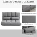 Miniatyrbillede 6 af 9: Rootz 2-i-1-gulvstolseng - Justerbart ryglæn - Sovesofa - Høj komfort - Holdbar stålramme - 102L x 73W x 53H cm (Sofa) / 102L x 167W x 11H cm (Senge)