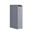 Miniatyrbillede 1 af 8: Rootz Dove Grey smalt badeværelsesskab - Opbevaringsskab - Organizer - MDF-materiale - Letvægts - Pladsbesparende - Nem montering - 40cm x 18cm x 70cm