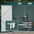 Miniatyrbillede 5 af 10: Rootz Steel Garden Tool Shed - Opbevaringsskur - Udstyrshus - Sikker opbevaring - 249b x 121t x 166/183h cm