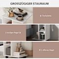 Miniatyrbillede 4 af 11: Rootz C Form sidebord - sofabord - hjørnebord - mobil fleksibilitet - E1 -spånplade - 45 x 35 x 58 cm - Hvid