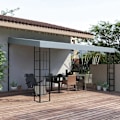Pikkukuva 2 / 8: Rootz Pergola - Huvimaja - Paviljonki - Katosteltta - Metalli/polyesteri - Harmaa - 3,98 L x 2,98 L x 2,5 K m
