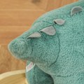 Miniatyrbillede 8 af 11: Rootz gyngehest - gyngedyr til børn - gyngehest i plys til børn - Triceratops-formet legetøj - Mørk/grøn - 64 x 30 x 54 cm
