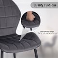 Miniatyrbillede 6 af 8: Rootz Velvet spisestuestolesæt med 4 - Komfortable stole - Stilfulde siddepladser - Rivefast fløjl, Ergonomisk design, holdbart metalstel - 47 cm x 79