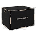 Miniatyrbild 3 av 10: Rootz Wooden Plyometric Jump Box - Crossfit Jump Trainer - Box Jump Utrustning - Bokträ - 76cm x 61cm x 51cm