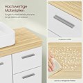 Miniatyrbillede 6 af 8: Rootz MDF vask underskab - Badeværelsesvask - Opbevaringsenhed - Cloud White-Natural Beige - Medium Density Fiberboard - 30cm x 70cm x 64cm - 20cm x 1