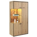 Miniatyrbillede 1 af 10: Rootz Modern Vitrineskab - Vitrineskab - LED-skab - 15 farver LED-belysning - 150H x 78W x 40D cm