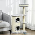 Miniatyrbillede 7 af 10: Rootz Cat Klatretræ - Kradsestolpe - Cat Tree Tower - Cat Activity Center - Plys - Sisal Reb - Underholdning - 59cm x 35cm x 100cm
