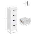 Miniatyrbillede 6 af 7: Rootz Sideskab - Kommode - Opbevaringsorganisator - Funktionelt design - Robust udførelse - Pladsbesparende - 30 cm x 82 cm x 30 cm - Hvid - MDF-plade