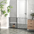 Pikkukuva 2 / 10: Rootz Pet Safety Door Guard - Lemmikkieläinten portti - Koiran portti - Kaksinkertainen lukitusmekanismi - 145 cm x 76 cm - Teräs ja ABS - Säädettävä
